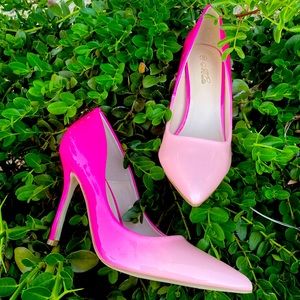 Ombré Hot Pink & Blush Pink Combo Pointed Toe Stiletto Heels